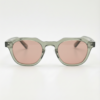 Gafas FL41 con tinte rosado - Montura geométrica verde transparente de TR90 3
