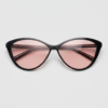 Gafas FL41 con tinte rosado - Montura ojo de gato negra brillante de TR90 2