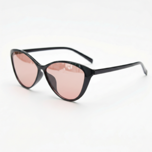 Gafas FL41 con tinte rosado - Montura ojo de gato negra brillante de TR90 1