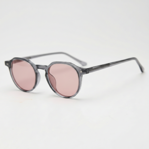 Gafas FL41 con tinte rosado - Montura geométrica gris de TR90 1