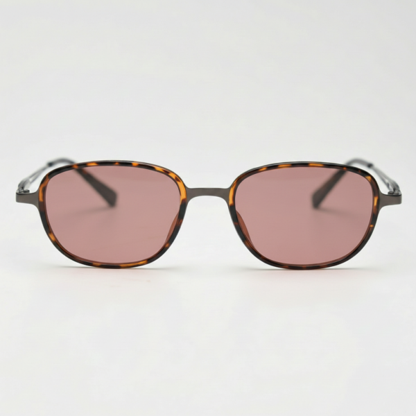 Gafas FL41 con tinte rosado - Montura ovalada carey de TR90 3