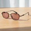 Gafas FL41 con tinte rosado - Montura ovalada carey de TR90 2