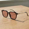 Gafas FL41 con tinte rosado - Montura rectangular negra de TR90 2