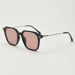 Gafas FL41 con tinte rosado - Montura rectangular negra de TR90 1