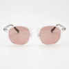 Gafas FL41 con tinte rosado - Montura redonda transparente de TR90 3