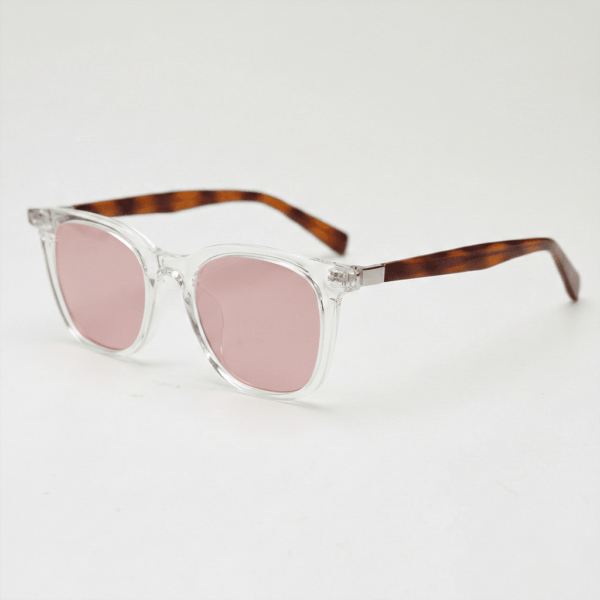 Gafas FL41 con tinte rosado - Montura rectangular transparente de TR90 1