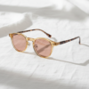Gafas FL41 con tinte rosado - Montura redonda amarilla de TR90 2