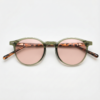 Gafas FL41 con montura redonda verde de TR90 y cristales rosados - vista 3