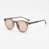 Gafas FL41 con montura redonda verde de TR90 y cristales rosados - vista 1