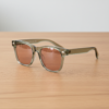 Gafas FL41 con tinte rosado - Montura rectangular verde de TR90 2