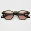 Gafas FL41 con tinte rosado - Montura redonda verde oliva de TR90 3