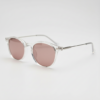 Gafas FL41 con tinte rosado - Montura redonda transparente de TR90 con ajuste más amplio 1