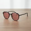 Gafas FL41 con tinte rosado - Montura cuadrada negra de TR90 2