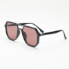 Gafas FL41 con montura geométrica negra brillante de TR90 y cristales rosados - vista 1