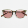 Gafas FL41 con montura cuadrada verde oliva de TR90 y cristales rosados - vista 3