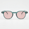 Gafas FL41 con tinte rosado - Montura redonda verde de TR90 con puente más ancho 3