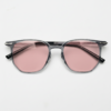 Gafas FL41 con montura geométrica gris transparente de TR90 y cristales rosados - vista 3