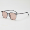 Gafas FL41 con montura geométrica gris transparente de TR90 y cristales rosados - vista 1