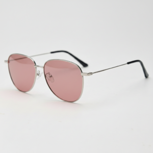 Gafas FL41 con tinte rosado - Montura aviador plateada de metal 1